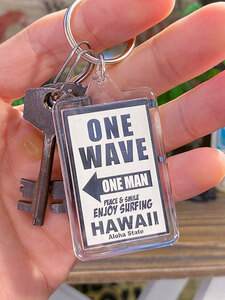  Hawaiian acrylic fiber key holder ( one person one wave ) # american miscellaneous goods America miscellaneous goods 