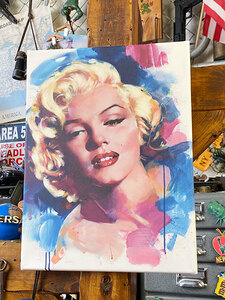 マリリン・モンロー　キャンバスアート　（ストリートアート）　■　アメリカン雑貨　アメリカ雑貨
