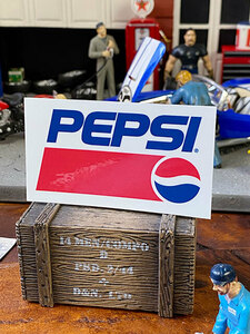 Официальная наклейка с логотипом Pepsi (логотип/прямоугольник 90 -х