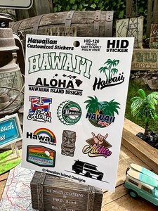 ハワイアン　カスタマイズ　ステッカー　（HAWAIIシリーズ）　■　アメリカン雑貨　アメリカ雑貨