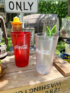  Coca * Cola soda tumbler ( red & clear. 2 piece set ) # american miscellaneous goods America miscellaneous goods 