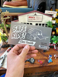 クレイスミス　オフィシャル　ステッカー　（ホワイト　SAFE RIDE!）　透明ベースのステッカー　■　アメリカン雑貨　アメリカ雑貨