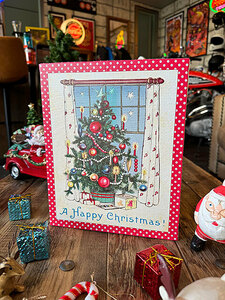 クリスマス　キャンバスアートボード　（クリスマスツリー）　■　アメリカン雑貨　アメリカ雑貨