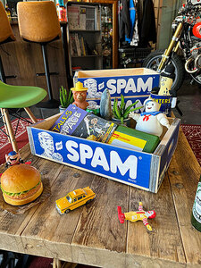 SPAM　スパム　ウッドクレート　ソーダ木箱　（1937）　単品　■　アメリカン雑貨　アメリカ雑貨