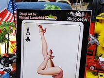 ピンナップガール　アートステッカー　（Ace of Clubs/Lサイズ）　アメリカ雑貨　アメリカン雑貨　車　シール　ブランド　おもしろ_画像3