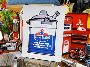 オイルカンパニー　オイル缶ステッカー　（アモコ）　アメリカン雑貨　アメリカ雑貨　車　シール　ブランド