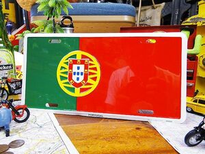 世界の国旗　ライセンスプレート　（ポルトガル）　アメリカ雑貨　アメリカン雑貨　壁飾り　おしゃれな雑貨屋さん　小物　通販　ショップ