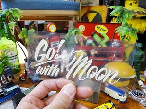 ムーンアイズ　ピンストライプステッカー　（Go! with Moon）　アメリカ雑貨　アメリカン雑貨　車　シール　ブランド