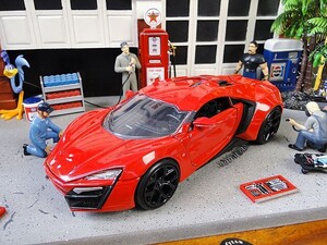 Jada　映画　ワイルドスピード　ダイキャストミニカー　1/24スケール　（ライカン　ハイパースポーツ）　アメリカ雑貨　アメリカン雑貨