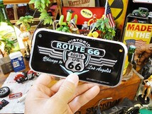 ルート66　バイカープレート　（ウイングロゴ）　アメリカ雑貨　アメリカン雑貨_画像2