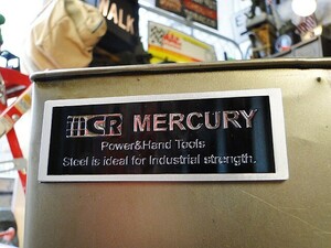 マーキュリー　メタルマグネット　（エンブレム/ブラック）　■　アメリカ雑貨　アメリカン雑貨　MERCURY　男前　インダストリアル