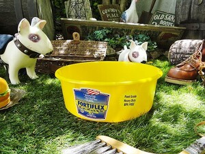 アメリカのタブバケツ　4.7L　FORTIFLEX TUB 5QT　（イエロー）　アメリカン雑貨　アメリカ雑貨