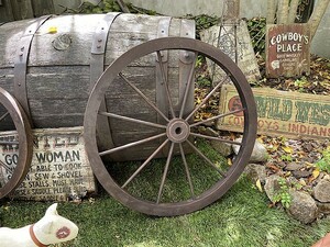  retro wooden wheel wood wheel (L size ) # american miscellaneous goods America miscellaneous goods 