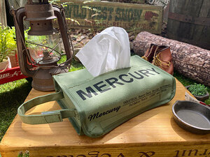  Mercury canvas tissue box cover ( khaki ) # american miscellaneous goods tissue box tissue case 