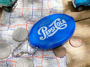  Pepsi Raver coin case (1940 period Logo / blue ) # american miscellaneous goods America miscellaneous goods change purse .