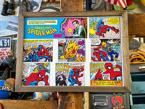 ポスターフレーム　（アメイジング・スパイダーマン/コミックカット/横型）　■　アメリカン雑貨　アメリカ雑貨