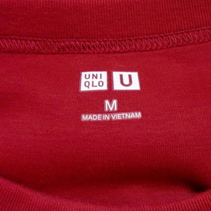 70700 【ユニクロ、UT】半袖ロングワンピ、M、赤の画像4