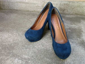 1898 [Jerry Girl] высокий каблук темно-синий 38