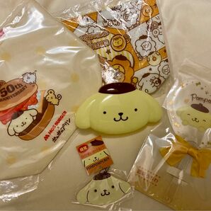 ポムポムプリン　ランチバッグ　キーホルダー　お弁当箱　うちわ