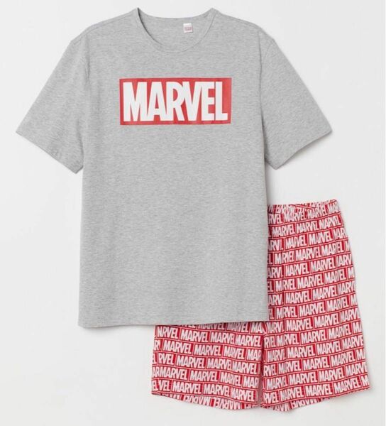 H&M MARVEL パジャマ　Tシャツ&ショートパンツ
