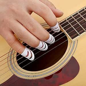 サムピック ギターフィンガー ピック プラスチックフィンガー ピック 指プロテクター 4個入/セット 指の爪の保護 DIY フォー
