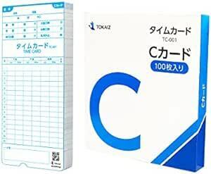 TOKAIZ Cカード TC-001 100枚入り タイムカード タイムレコーダー TR-001 TR-001S シリーズ専用