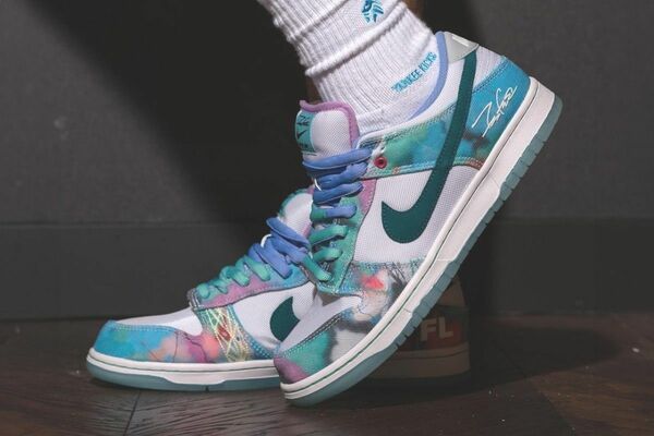 Futura × Nike SB Dunk Low "White and Geode Teal" 26.5cm