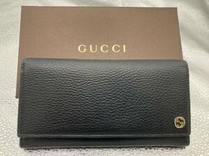 【極美品】GUCCI グッチ　長財布　ブラック　メンズ