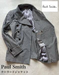 1 иен ~*[ редкий дизайн / превосходный товар ]* PAUL SMITH Paul Smith серебристый жевательная резинка проверка tailored jacket костюм серый мужской размер L