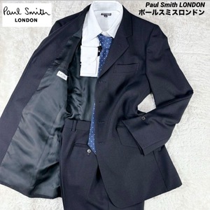 【１円～】★美品/超希少モデル★ポールスミス ロンドン Paul Smith LONDON　テーラードジャケット スーツセットアップ ブラック