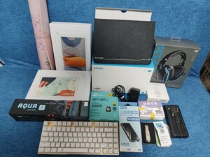 PC peripherals set sale tablet headset mouse pad Junk present condition goods 