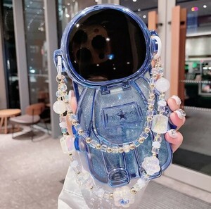 iPhone 12 Pro Max 3D 宇宙飛行士 レンズ付き カバー ケース 化粧鏡 デラックス ストラップ付き ② iPhone 12 iPhone 12 Pro