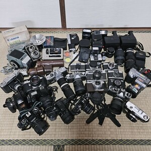 カメラ フィルムカメラ 一眼レフカメラ ポラロイド レンズ Canon MINOLTA RICOH Nikon等 大量 まとめて カメラ用品