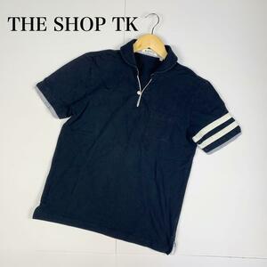 THE SHOP TK ザショップティーケー TAKEO KIKUCHI ポロシャツ ネイビー 紺 M 半袖 夏 ネイビー メンズ 春 タケオキクチ シャツ ワールド