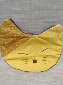 * hand made *. that face type pouch handmade cat case, sack 