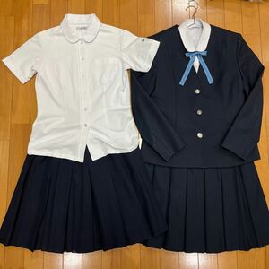 5 2 コスプレ衣装 夏 冬 制服 上下セット ブレザー リボン付きブラウス ベスト スカート 名古屋南　土曜日発送