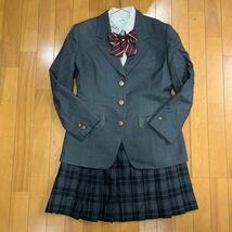 8 4 コスプレ衣装 冬 制服 上下セット ブレザー リボン付きブラウス スカート 瑞浪_画像1