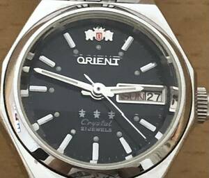 308-0255 ORIENT オリエント　レディース腕時計　金属ベルト　自動巻き 21 JEWELS NQ09-02 動作確認済み