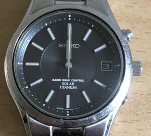 301-0116 SEIKO セイコー メンズ腕時計　金属ベルト　電波ソーラー　チタン　7B22-0AD0 ジャンク