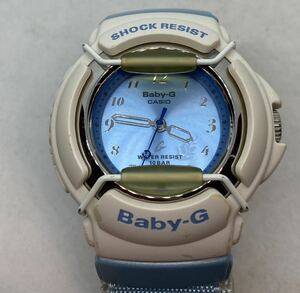 320-0205 CASIO カシオ Baby-G 腕時計 ナイロンベルト ホワイト×ブルー 電池切れ 動作未確認