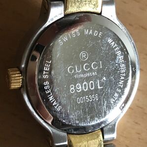302-0815 GUCCI グッチ レディース腕時計 金属ベルト クオーツ 8900L 電池切れ 動作未確認の画像8