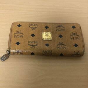 297-1118 MCM エムシーエム ラウンドファスナー 長財布 ブラウン 