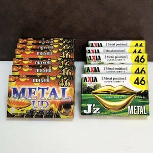 m267-0422-33 maxell AXIA カセットテープ 11本 メタルテープ メタルポジション 46分 J'Z METAL METAL UD