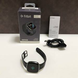 m272-0006-11 fitbit フィットビット sense FB512 スマートウォッチ ブラック 稼働品