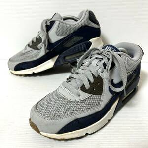 NIKE AIR MAX 90 ESSENTIAL ナイキ　エアマックスエッセンシャル　537384-064 スニーカー 24cm グレー　ネイビー　＊CO