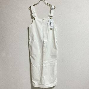 [ tag attaching / regular price ¥15000-]UNIVERSAL OVERALL universal overall skirt over all overall white size free *15