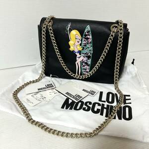 【定価¥25000/収納袋付】Love Moschino ラブ・モスキーノ ショルダーバッグ チェーンバッグ　ブラック　ピンク　＊59