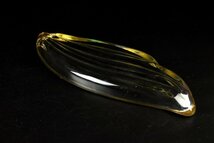 【蔵c9102b2】ガラス　縁金　葉型　長皿　木の葉皿　五客_画像5