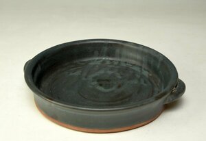 [ warehouse A3514n1] Shigaraki . Nakamura writing Hara earthenware pot hand attaching plate saucepan 