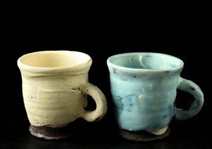 [ warehouse A3515m1] Shigaraki . large ... mug pair 